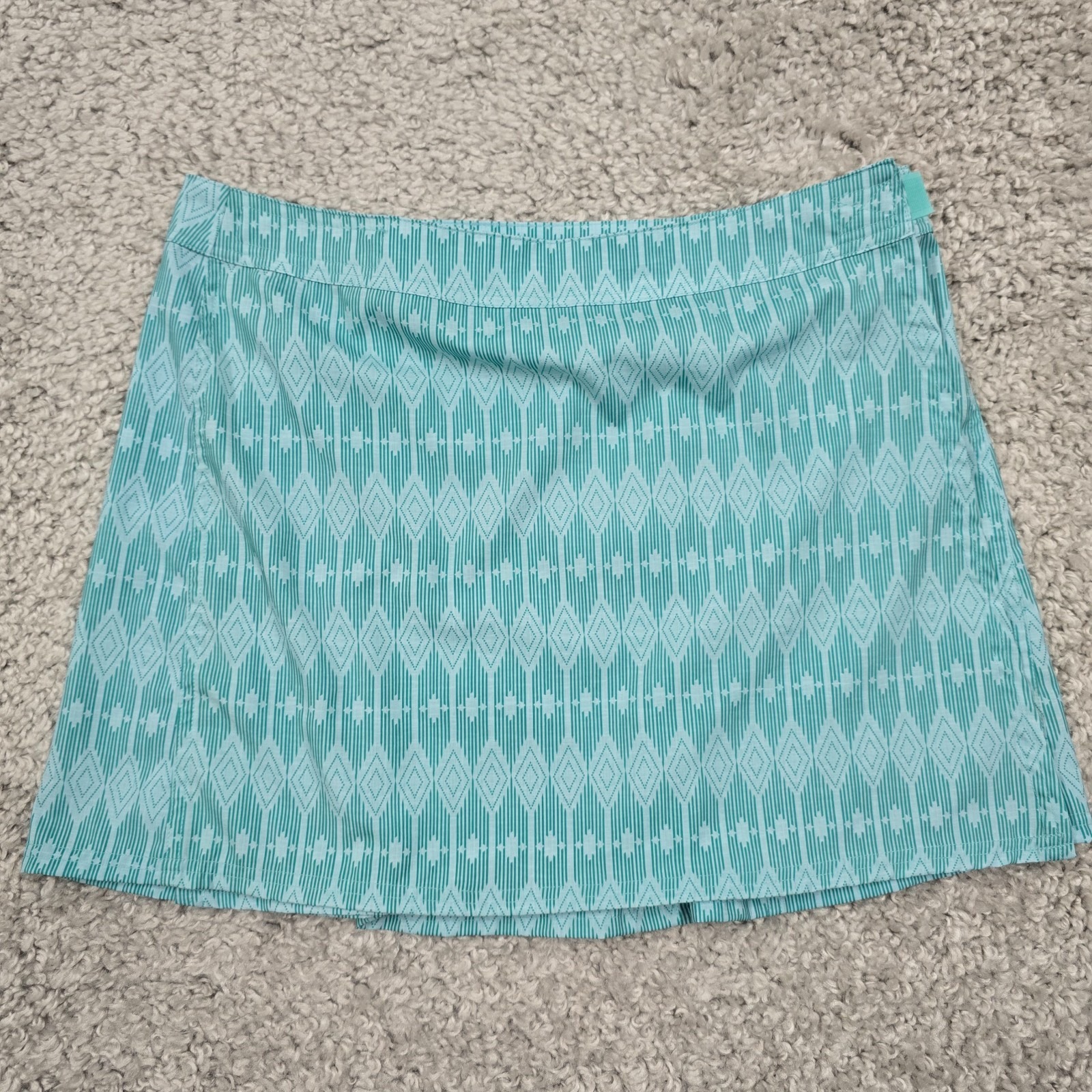 Ripskirt Hawaii Womens Wrap Skirt Blue Geo Print Size Large Travel Beach